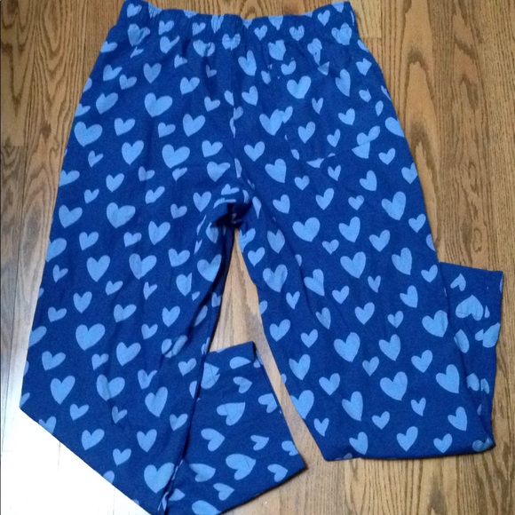Gap Men's Unisex Blue Heart Pajama Pants - Picture 4 of 9